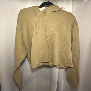 Out from under Urban Outfitters Cropped Hoodie Sweatshirt  Loungewear army green